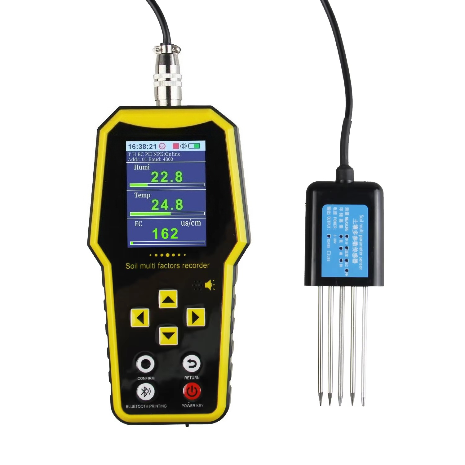 Temperature Humidity Sensor - 7'si 1 Arada Taşınabilir Toprak Nem