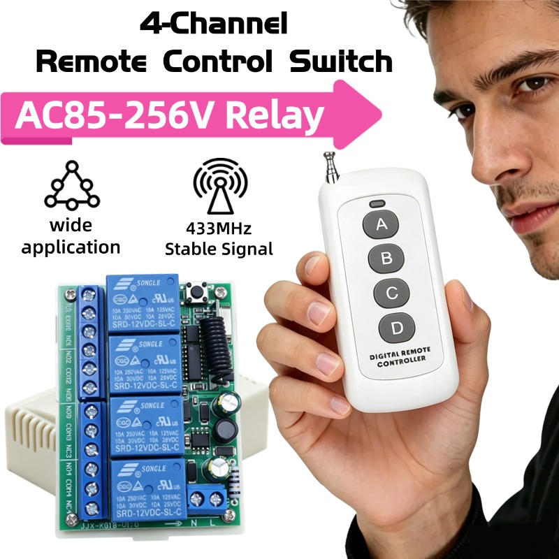 433Mhz Receiver Module - 433 MHz AC 110V 220V 4
