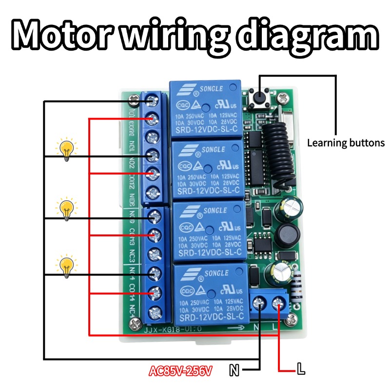 433 MHz AC 110V 220V 4 Kanallı - 433Mhz Receiver Module incelemesi ve fiyatı