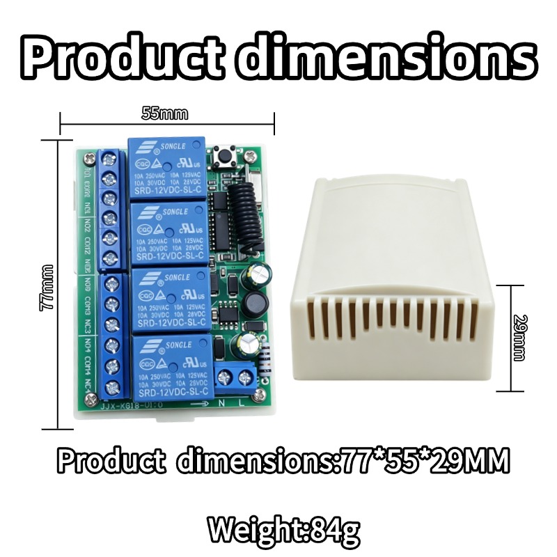 433 MHz AC 110V 220V 4 Kanallı - 433Mhz Receiver Module incelemesi ve fiyatı
