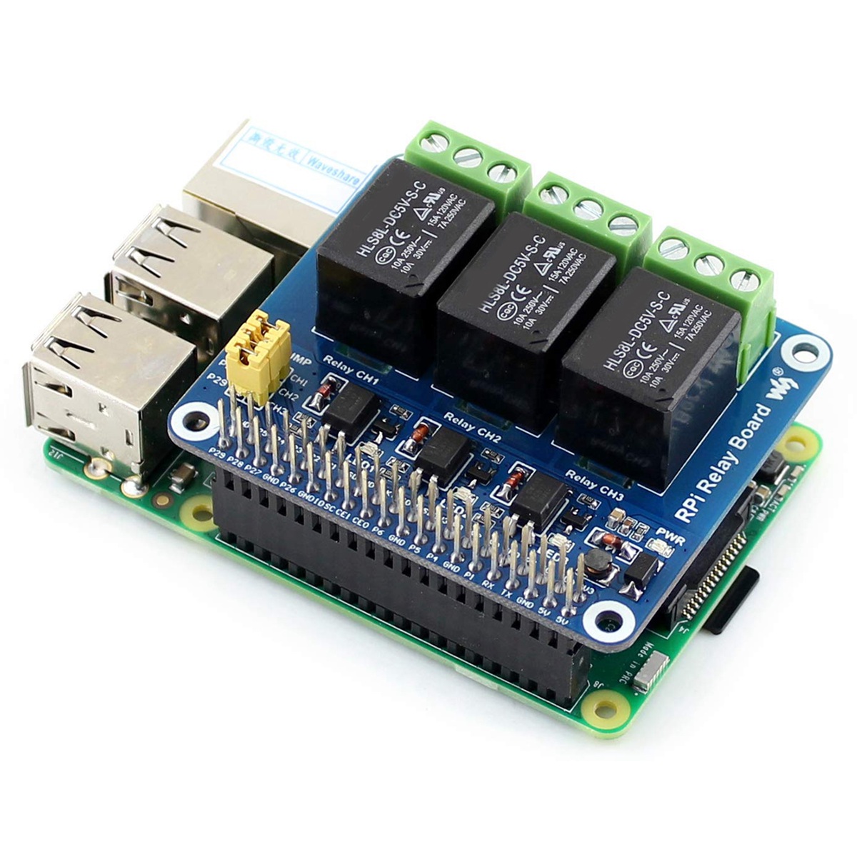 Waveshare 5V 3 Kanallı Röle Mo - Pi Zero W Board incelemesi ve fiyatı