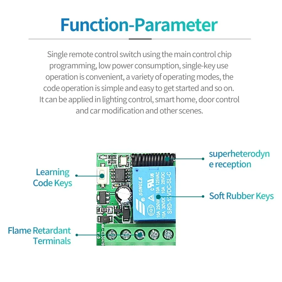 DC 12V Uzaktan Kumanda Akıllı  - 433Mhz Receiver Module incelemesi ve fiyatı